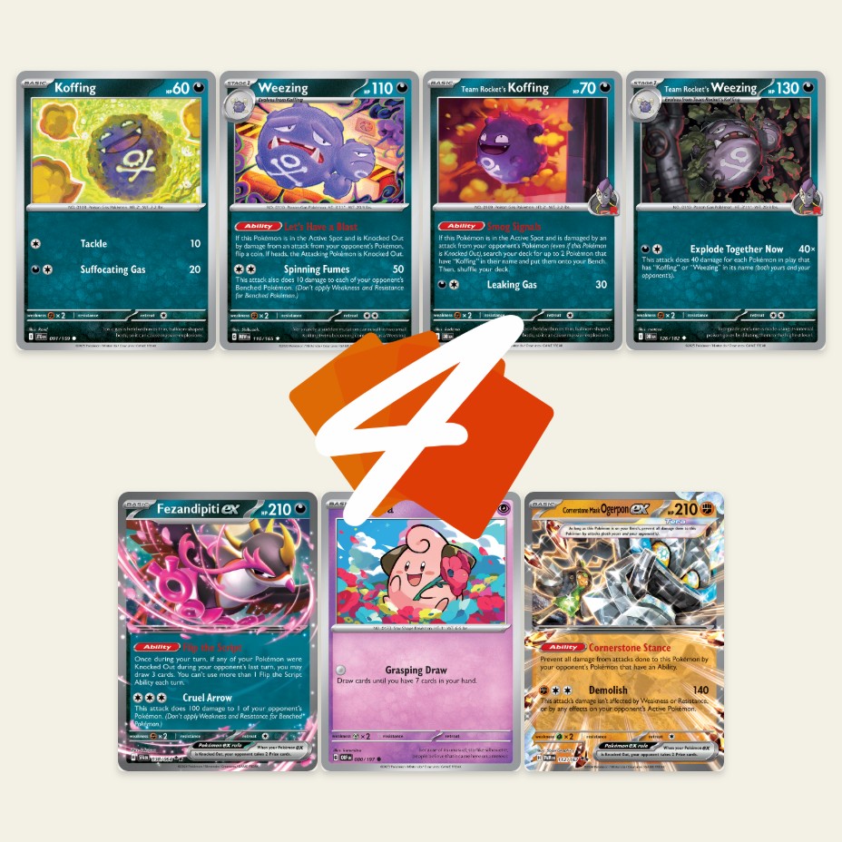 Team Rocket's WEEZING : Up To 350 Damage & Instant KO Combo ! PTCGL Gameplay (DESTINED RIVALS)